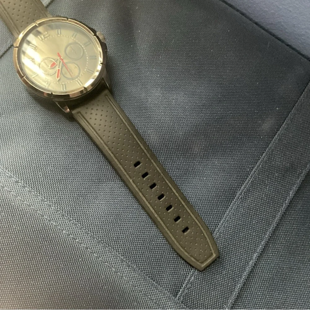 Men’s Oversized FMDMO146 Analog Watch Black Tone Quartz – Needs Battery